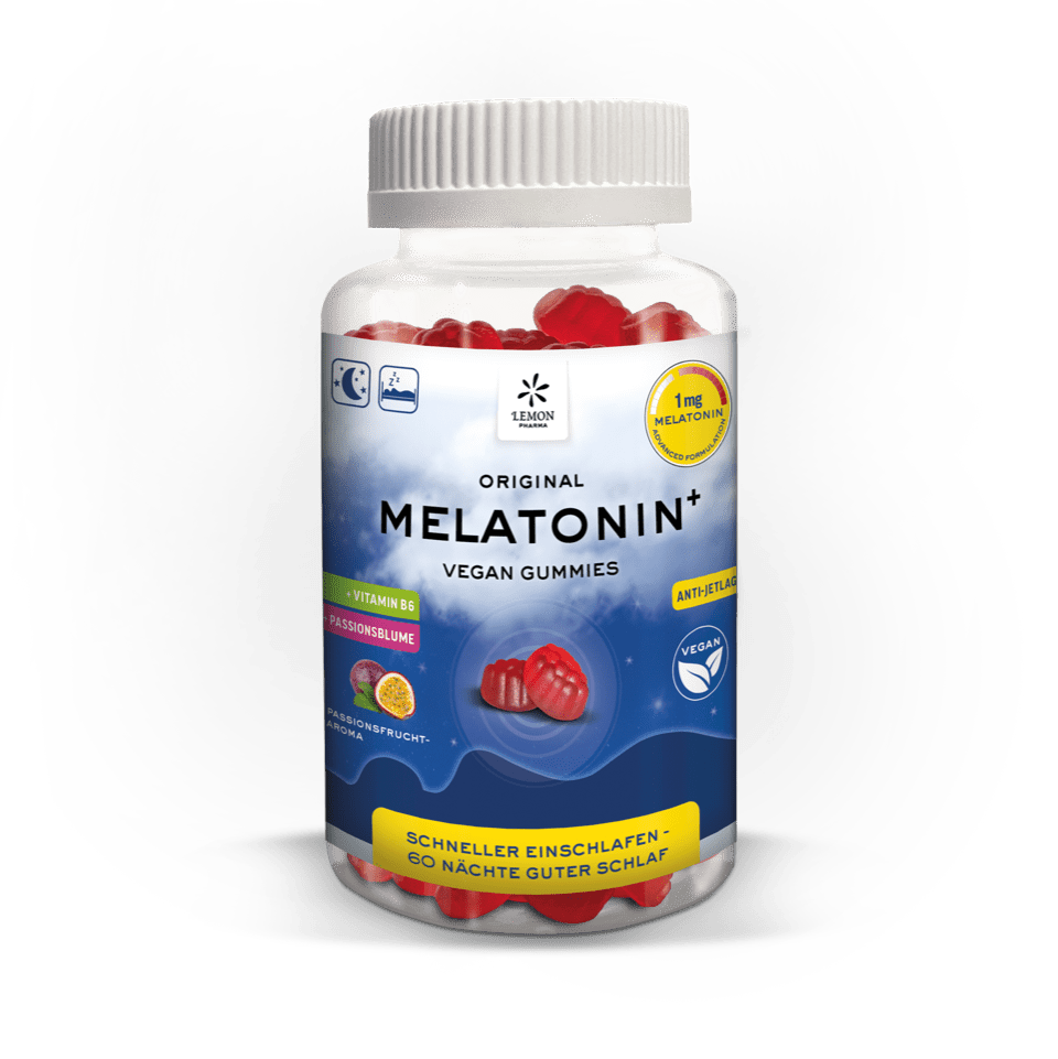 Melatonin Gummies Passionsblumenextrakt Vitamin B6 Lemon Pharma Anti Jetlag